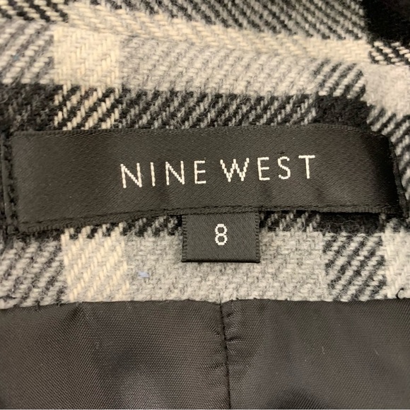 Nine West Plaid Grey Coat - Picture 3 of 7